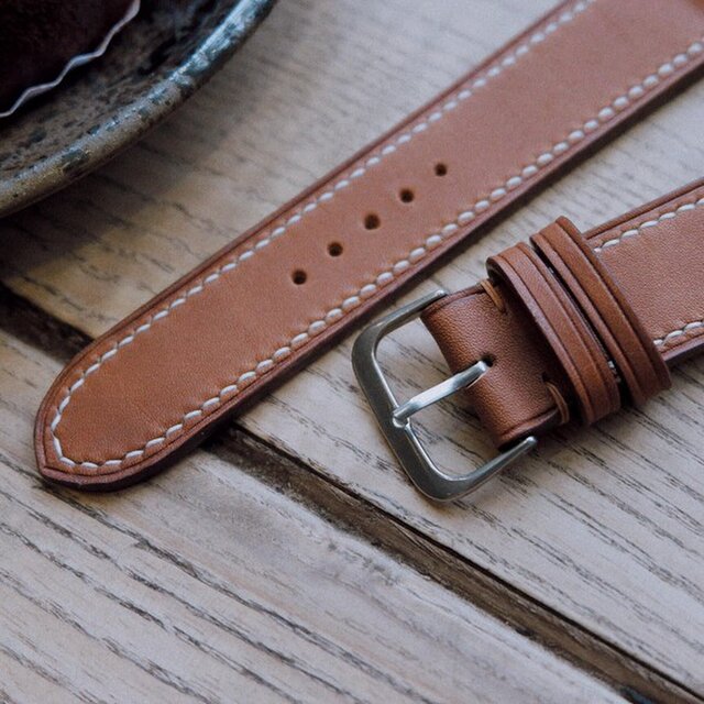 高級レザー使用apple Watchベルト メンズ時計ベルト 腕時計 革ベルト 皮 革 Iichi ハンドメイド クラフト作品 手仕事品の通販