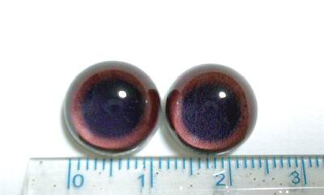 にゃんこのおめめ○半球グラスアイ○猫目○12mm○BRM100の画像1枚目