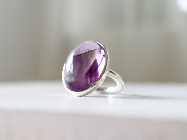 グレープ風味のアメジスト ringの画像1枚目