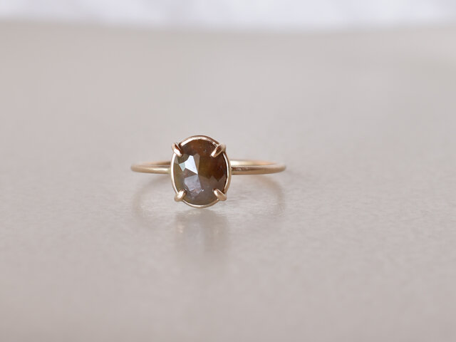 Frosted Diamond Ring Sepia Brownの画像1枚目