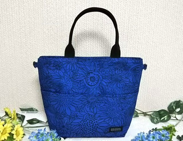 ヒマワリブルーの2Wayお出掛けバックの画像1枚目