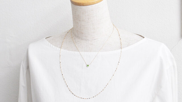 デマントイドガーネット ペンダントトップ　k18 K18 デマントイドガーネット ダイヤ ペンダント ネックレス