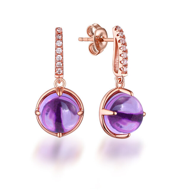 ＜受注制作＞アメジストのピアス　SILVER　0630