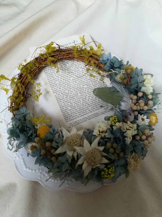 プリザーブドフラワーリース♡ステルンクーゲル✴︎星の球✴︎のリース プリザーブドフラワーリース♡ステルンクーゲル✴︎星の球✴︎の