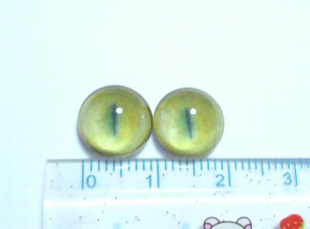 にゃんこのおめめ○半球グラスアイ○猫目○10mm○H001の画像1枚目