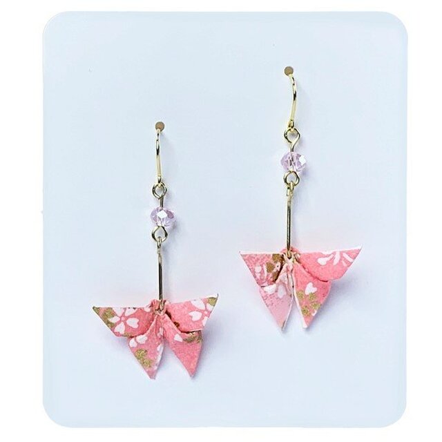 ピアス　アクセサリー　蝶　桜　扇子　鶴　鳥居　鯉　金魚　巾着　紙風船　富士山　風車　手裏剣　傘　着物