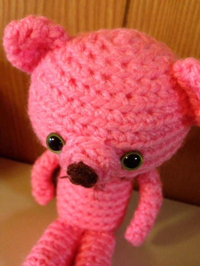 手編みクマ子 ピンクのRoroさんの画像1枚目