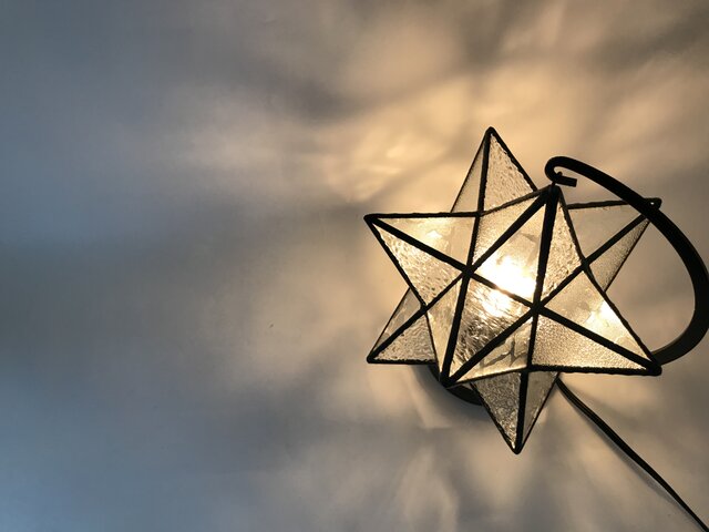 最短当日出荷 ステンドグラス 「星のランプ」 #ハンドメイド一点物