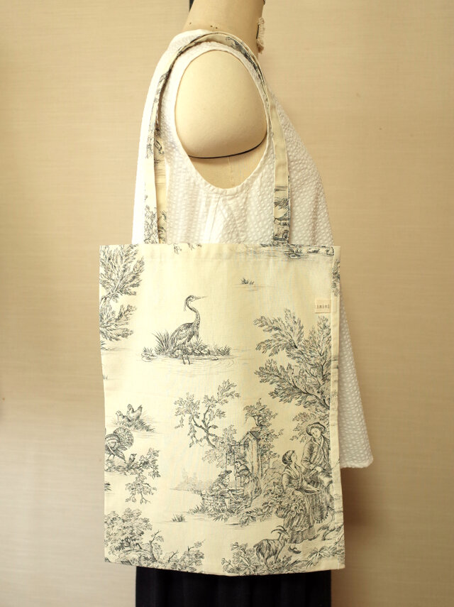 トワル・ド・ジュイ●Toile de Jouy●コットンエコバッグの画像1枚目