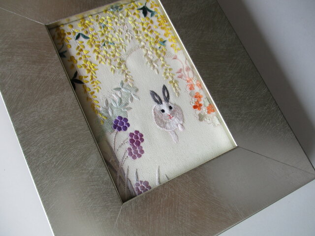 刺繍額 田舎の風景 刺繍額 田舎の風景