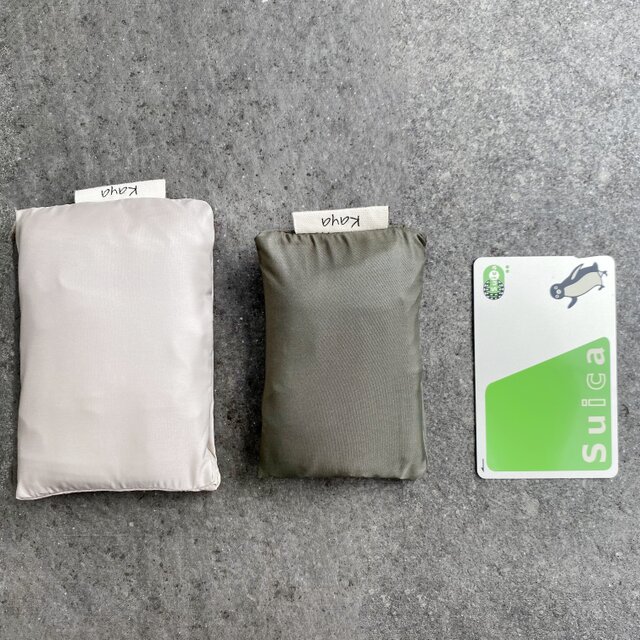 レジ袋型・カードサイズに畳めるスマートエコバッグ✧Sサイズ iichi ハンドメイド・アンティーク・食品・ギフト・手作り
