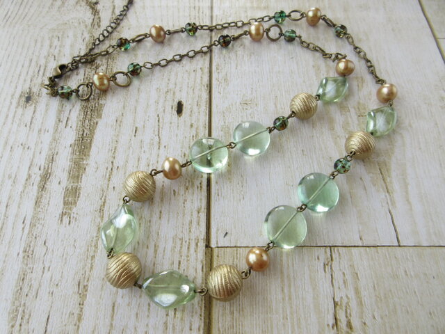 Necklace フローライト チェコ(N1222)の画像1枚目