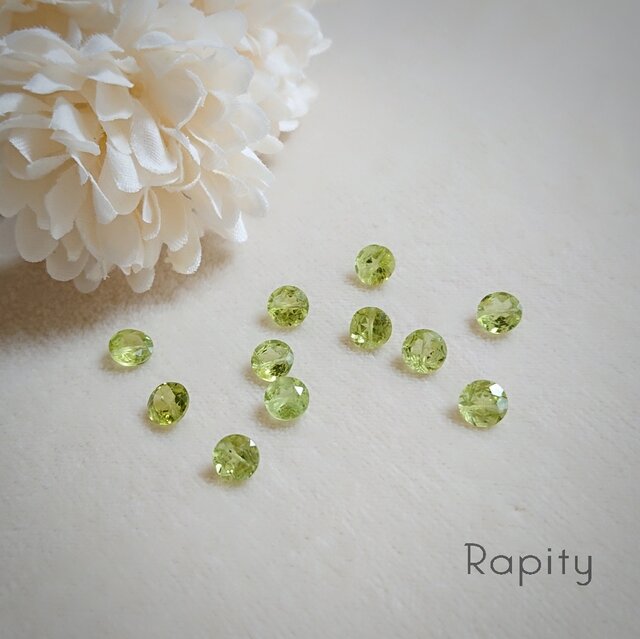 極上　大粒ペリドット　ブレス 高品質+]ペリドットブレスレット（約13mm希少大玉） - 埼玉県