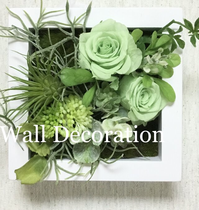 Green rose Wall deco Aの画像1枚目