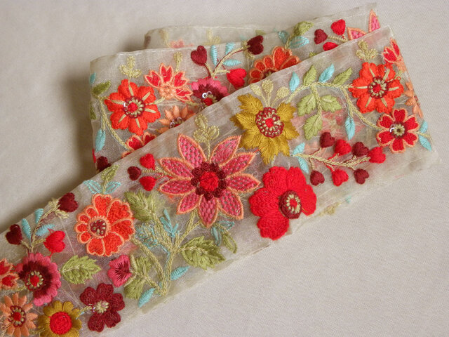 インド刺繍リボン専用 インド製刺繍リボン 7553 | iichi 日々の暮らしを心地よくする