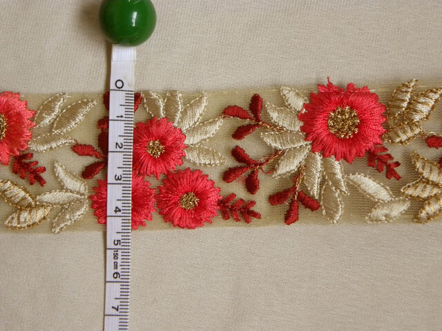 インド製刺繍リボン 7587 | iichi 日々の暮らしを心地よくする