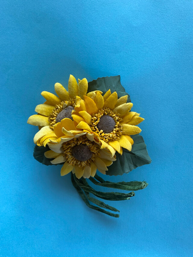 布花 Wild Sunflower corsage Bの画像1枚目