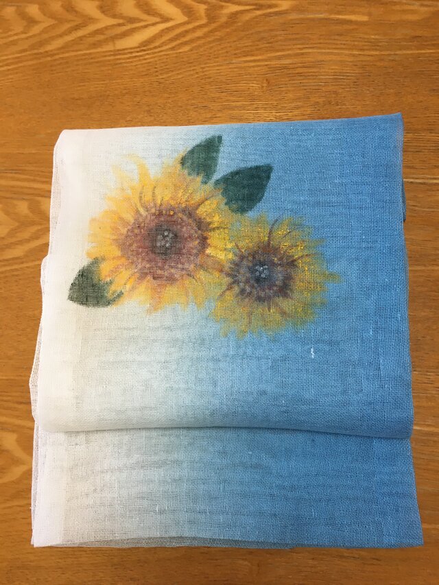 ひまわりの名古屋帯の画像1枚目