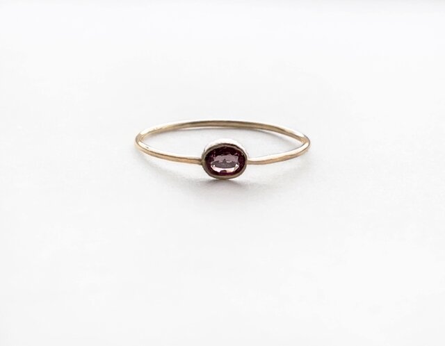 一点もの k18 Color Change Garnet tinyリング/受注制作の画像1枚目
