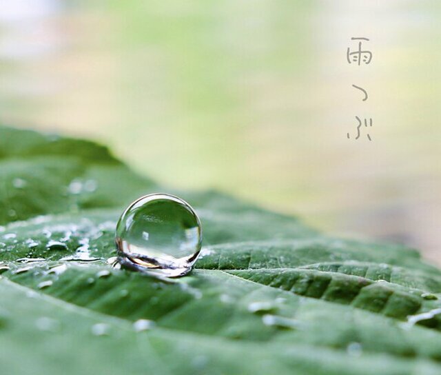 雨粒 ネジバネ式イヤリングの画像1枚目