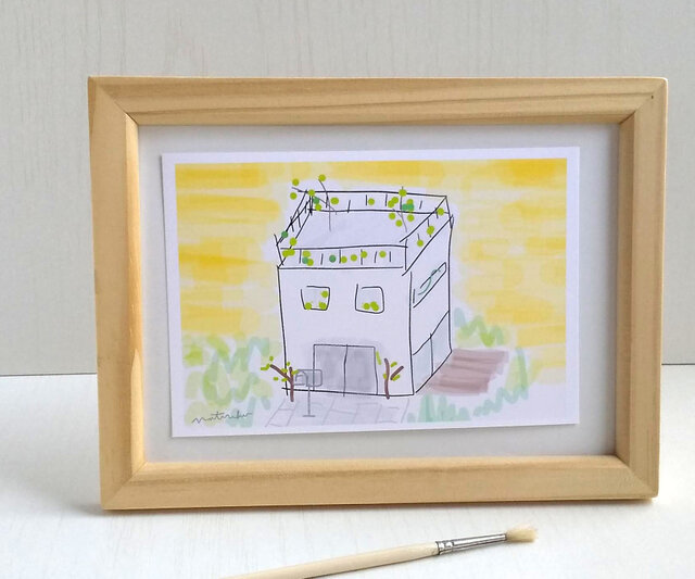 おうち イラスト ポストカード2枚セット 新居祝い ナチュラル アート naturakoの画像1枚目