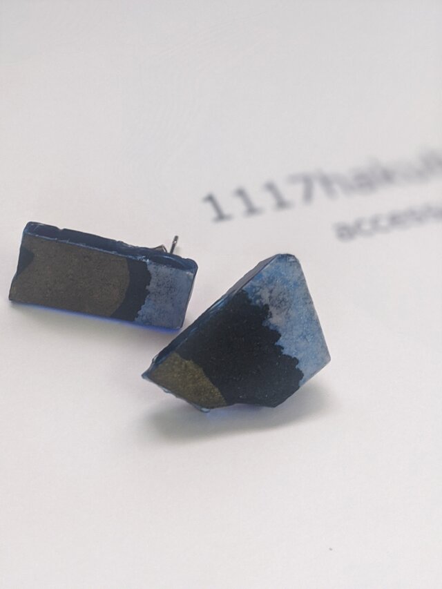 逆に、あざとく…/periced earring/blueの画像1枚目