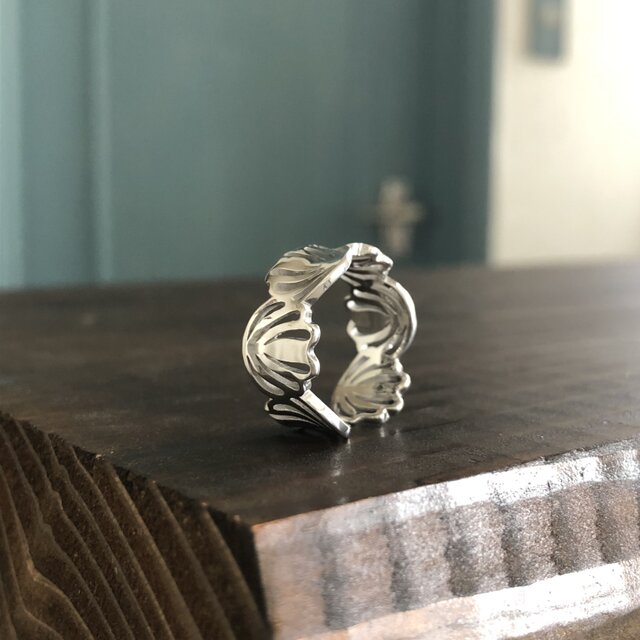 Shell Flower Ring S Silver