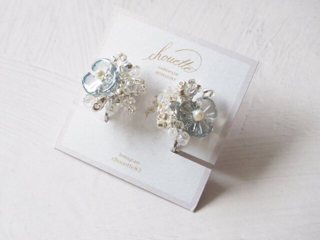 flowerピアス/イヤリング(silver)の画像1枚目