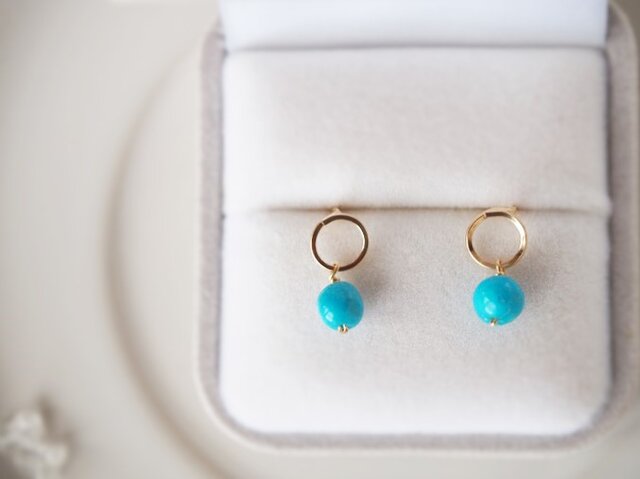 オーダー専用画面　スリーピングビューティーターコイズピアス スリーピングビューティーターコイズ ピアス ピアス（フック