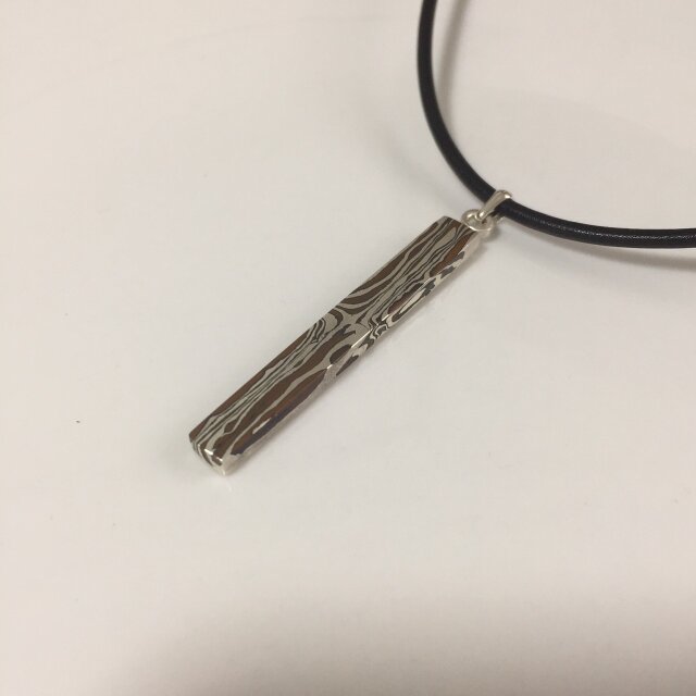 ZEBRA new mokumegane cross stick necklaceの画像1枚目
