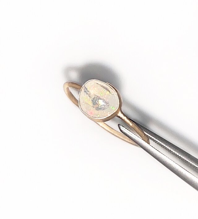 一点もの K18 Ethiopian Opal FF リング/ 受注制作の画像1枚目