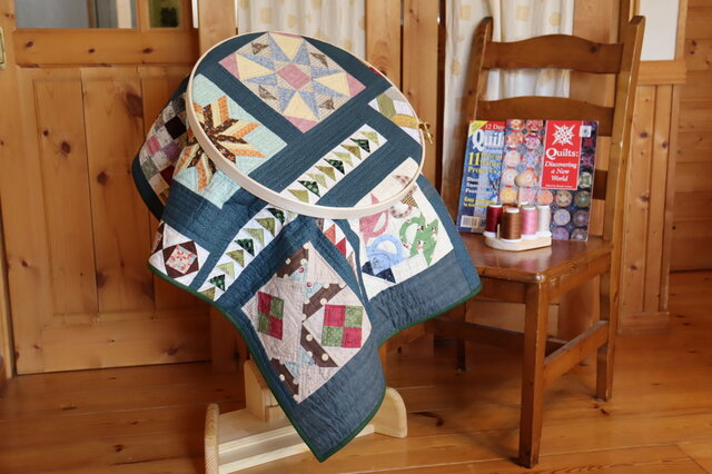 House of Bess パッチワーク　刺繍用　スタンドフープ　木製　45cm パッチワーク フープスタンド45（床置型） | iichi 日々の暮らし
