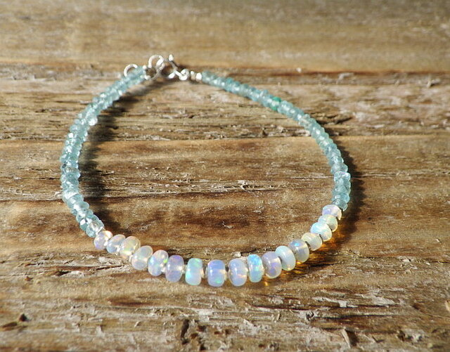 【遊色抜群】プレシャスオパール14粒ブレスレットsilver925 遊色抜群】プレシャスオパール14粒ブレスレットsilver925 遊色