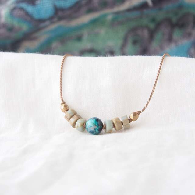 Earth Short Necklace-Blue-の画像1枚目