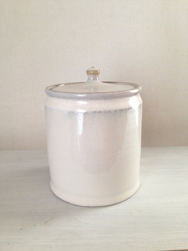 キャニスター(アンティークホワイト)L