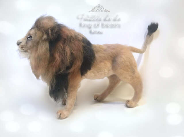バーバリライオン ライオン 羊毛フェルト アートドール 百獣の王 バーバリライオン ライオン 羊毛フェルト アートドール 百獣の王