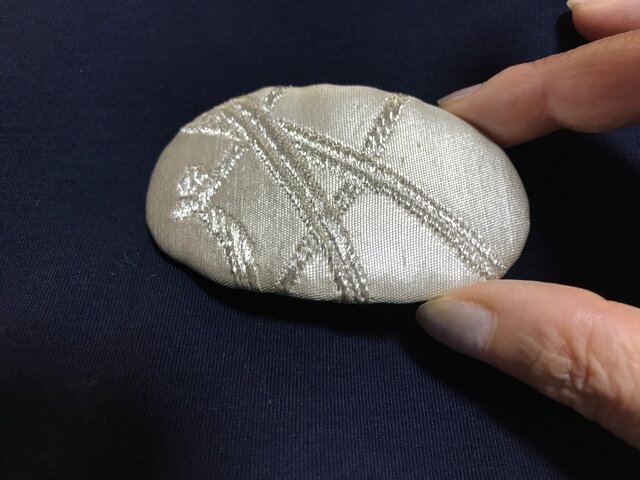古布バレッタ・オーバル 中 ギャラクシーの画像1枚目