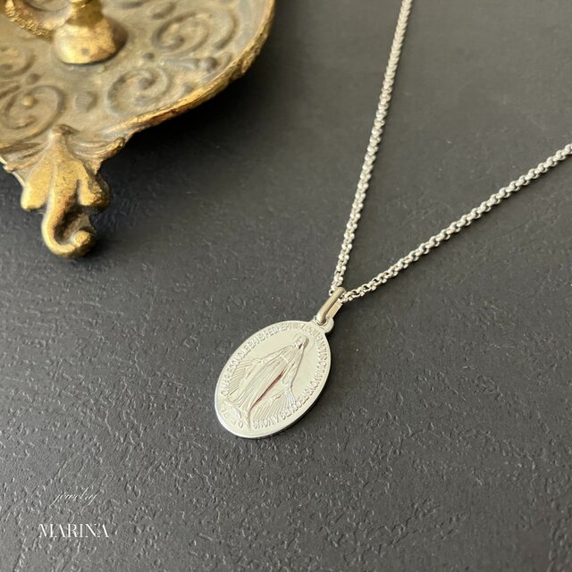 フランス奇跡のメダイのネックレス - silver chain #2 | iichi 日々の