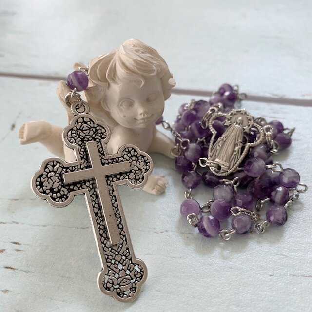 ストライプアメジストのロザリオ