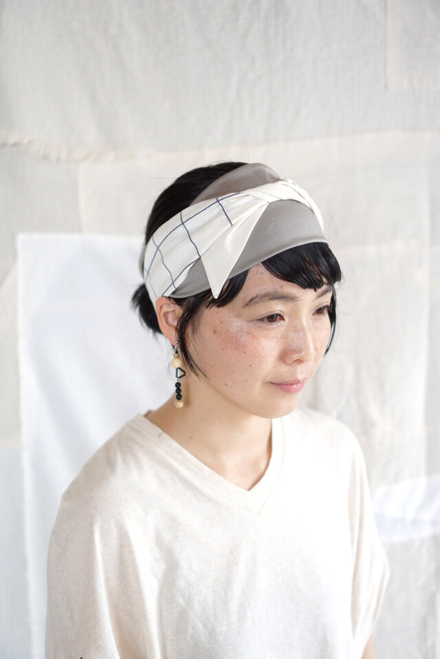 ○受注アイテム○patchwork turban (cotton mix 20ss-g)の画像1枚目