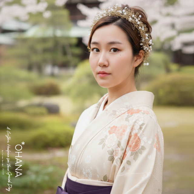結婚式 髪飾り❤︎ヘッドドレス、花冠 花かんむり カチューシャ かすみ
