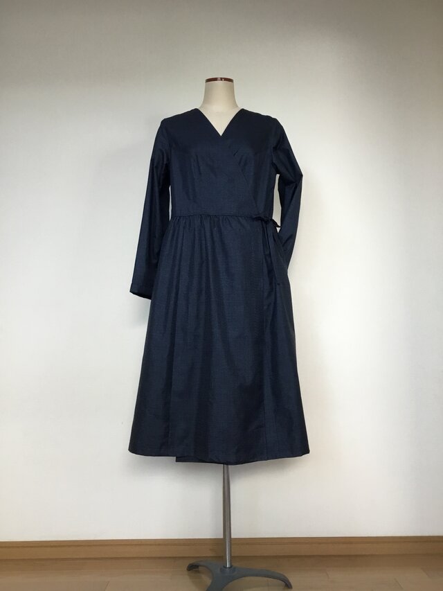 カシュクールドレス    大島紬    着物リメイク