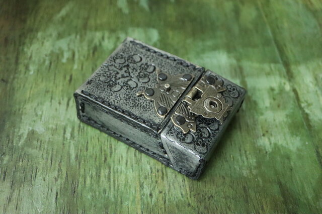 シガレットケース アンティーク ヴィンテージ シガレットケース(アンティーク風・黒) | iichi 日々の暮らし