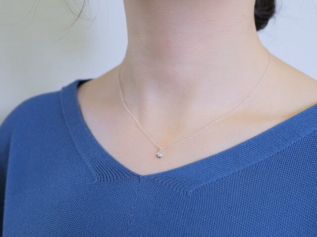 ✶silver925✶lítið fimmtungur necklace ：変形五角形 ネックレス