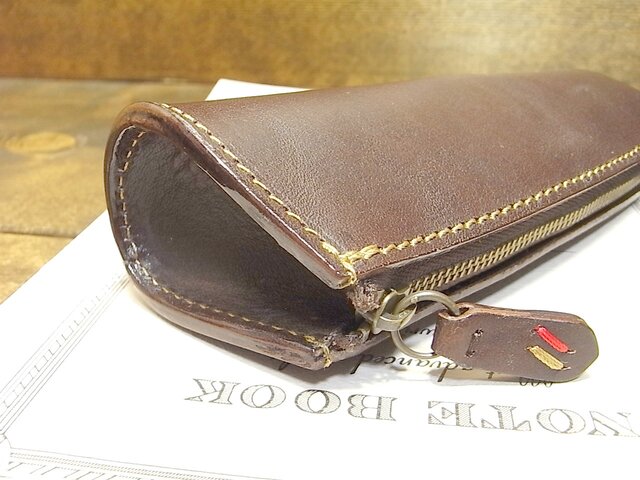 ご確認用　牛革 ダークチョコ ペンケース　オイルレザー ご確認用 牛革 ダークチョコ ペンケース オイルレザー