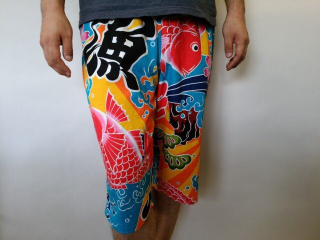 大漁旗柄ショートパンツの画像1枚目