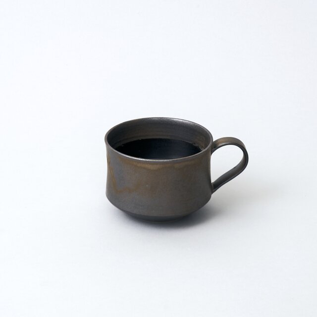 【受注生産】スタッキングできるマグカップ コーヒーカップ （ブロンズ/黒）の画像1枚目