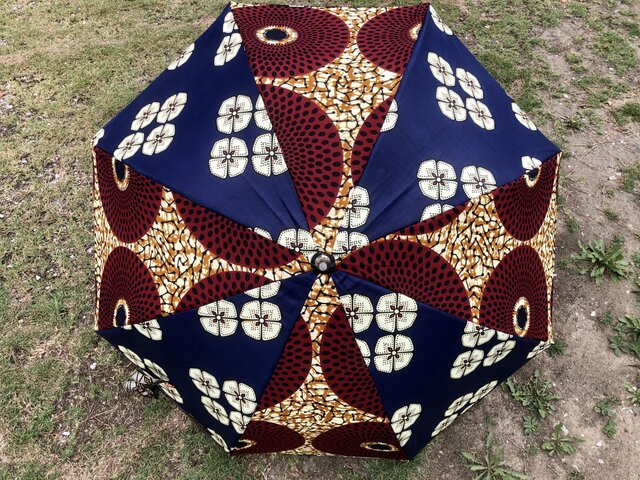 アフリカ布日傘（ジャンプ式） - 小物のハンドメイド・クラフト作品