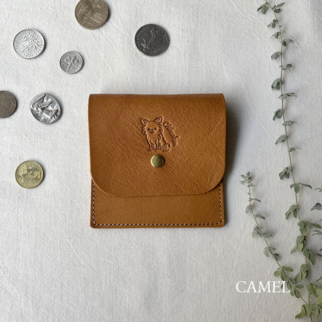 [チワワ/ロングコート] スクエアコインケース/2ポケット