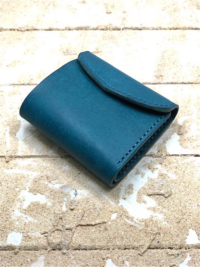 三つ折り財布、コンパクト、本革、手縫い製品 折り財布 | www.vinoflix.com